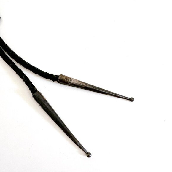 VINTAGE BENNETT BOLO TIE TURQUOISE & CORAL - Picture 5 of 10